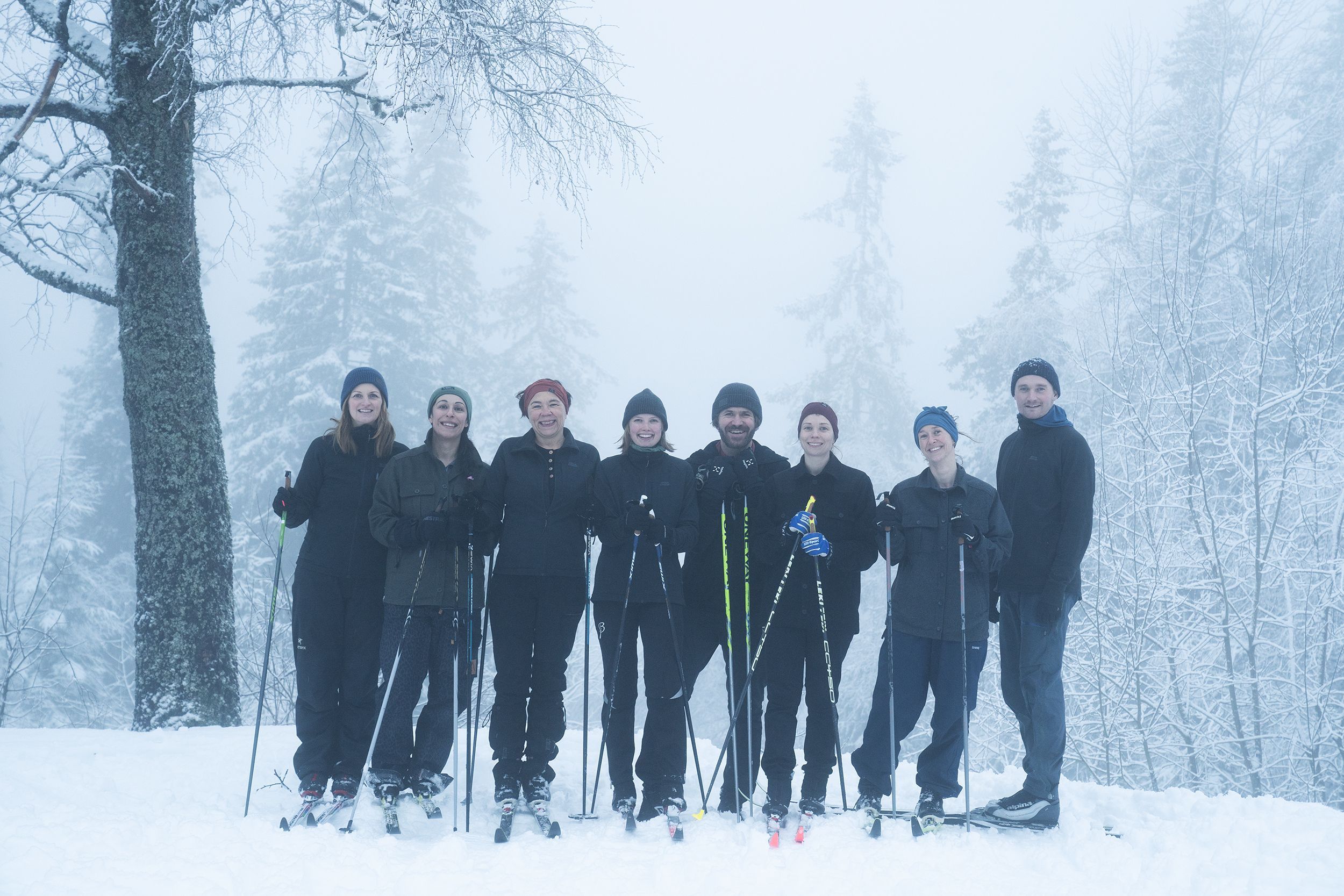 Photo of the NP team on a ski trip.