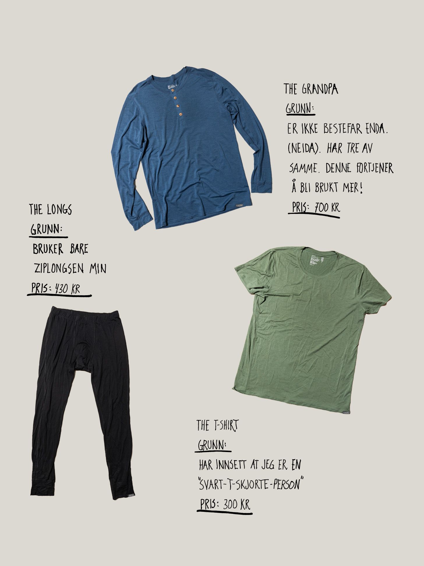 Bilder av brukte second hand NP plagg