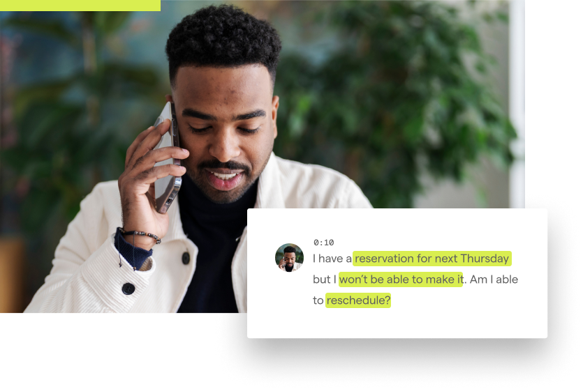 Call center voice AI