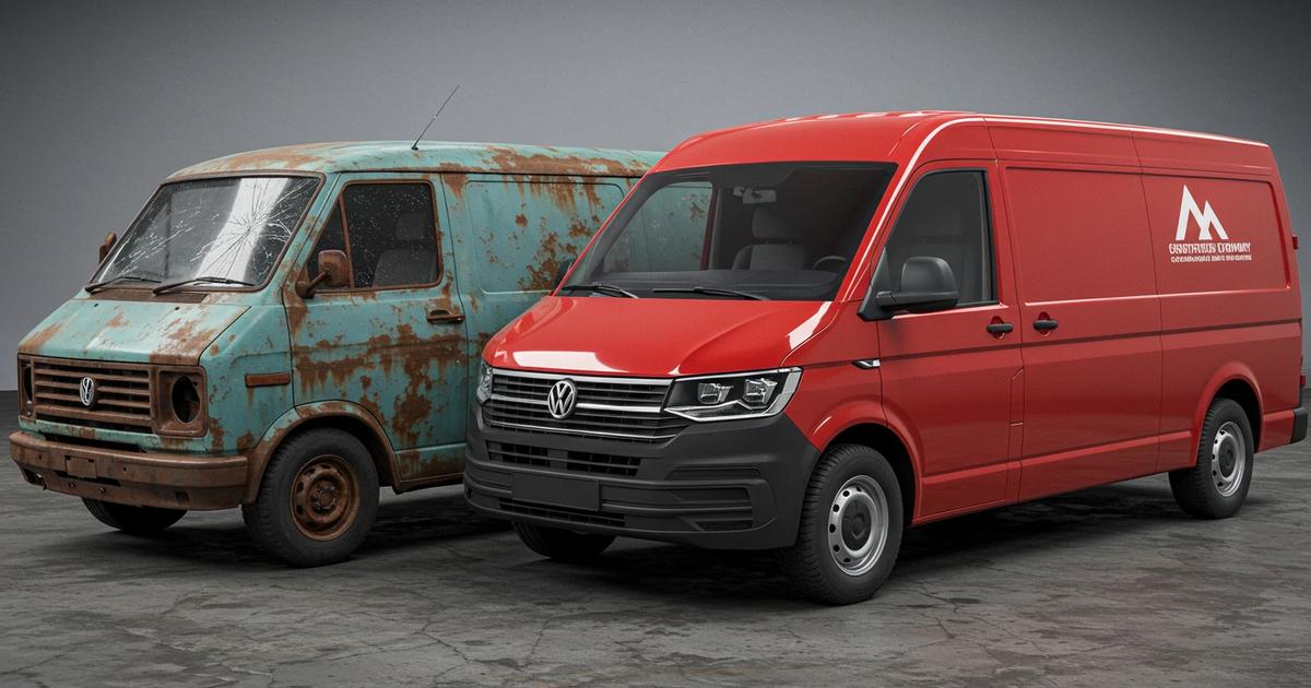 Old and new vans depicting the impression of old vs news in professionalism