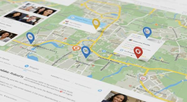 Google Maps local pack showing the top three local businesses