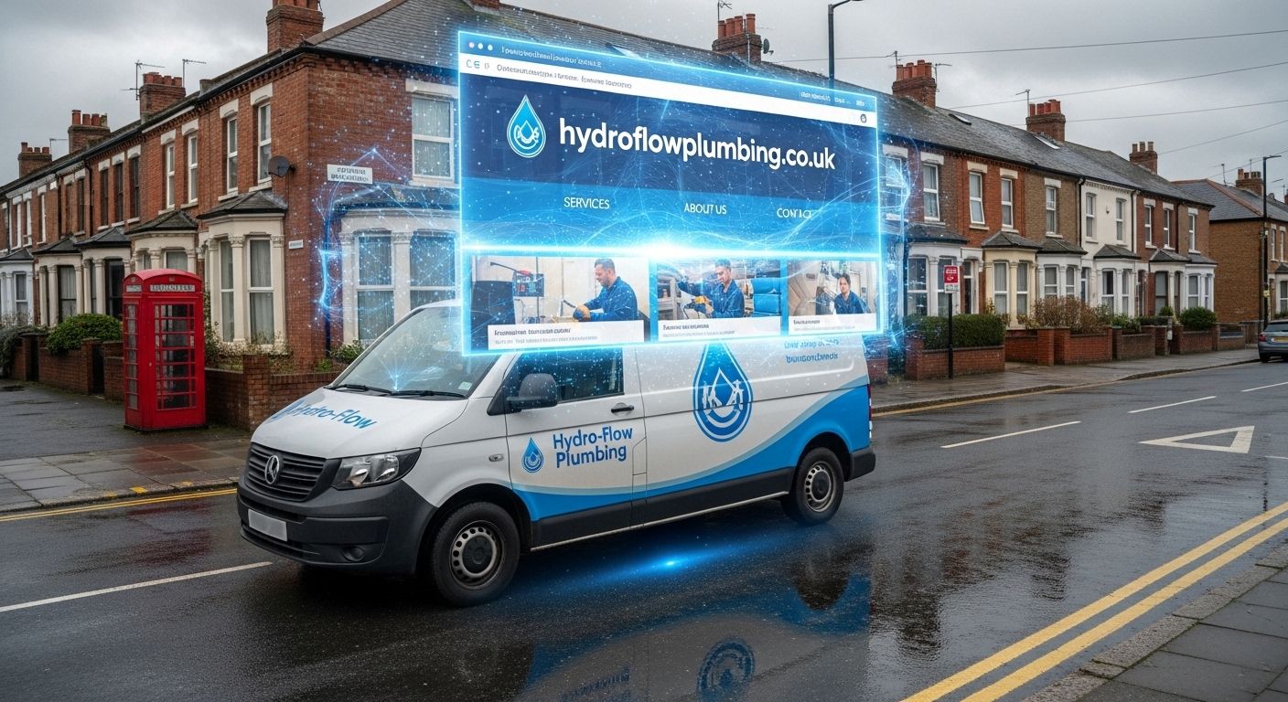 A work van and a website digital impression