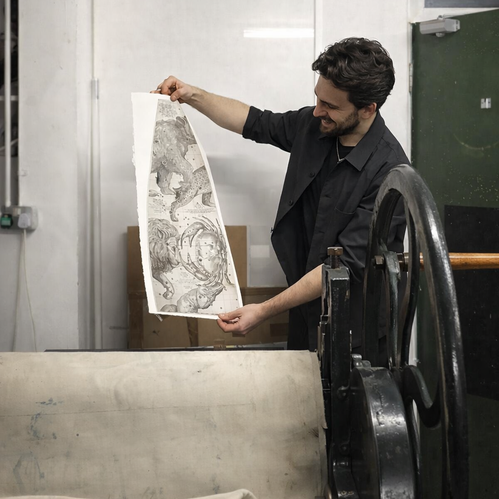 Leonardo Frigo working on a gore map