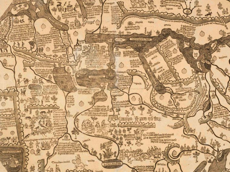 Strikingly clear rendering of the Borgia World Map