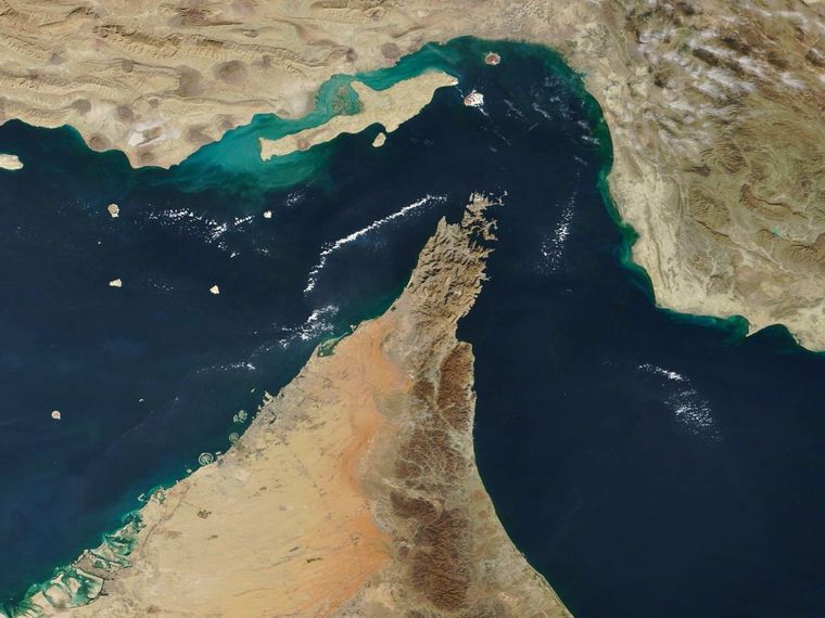 Strait of Hormuz NASA's Terra satellite, 6 December 2018