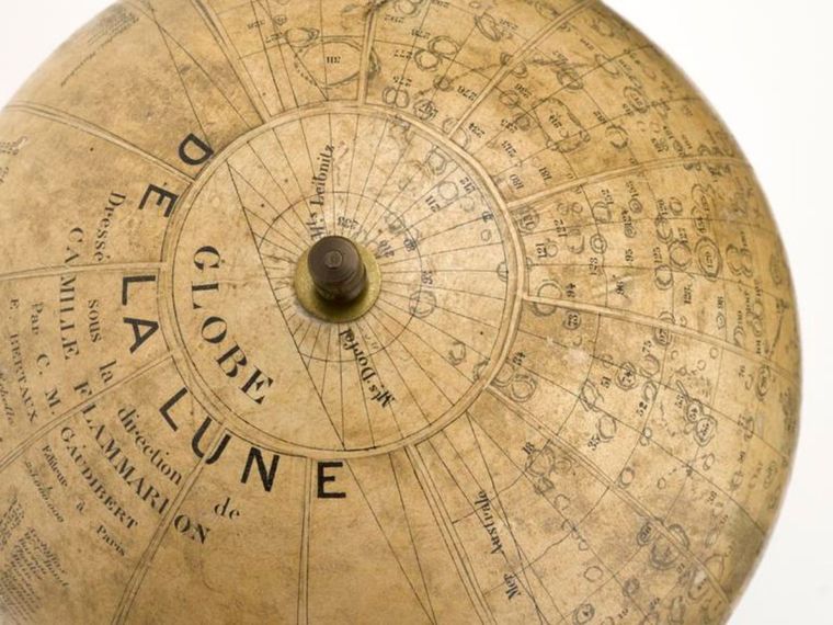19th century lunar globe by Casimir Maria Gaudibert
