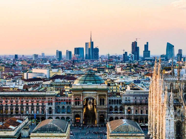 View of the Galleria Vittorio Emanuele II alongside Milan Cathedral by Roy Bisschops