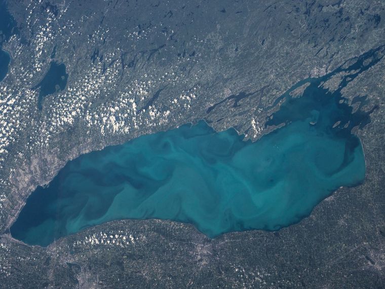 Lake Ontario seen from the International Space Station