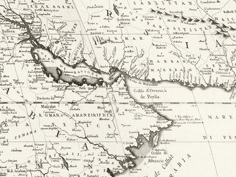 Strair of Hormuz by Vincenzo Coronelli