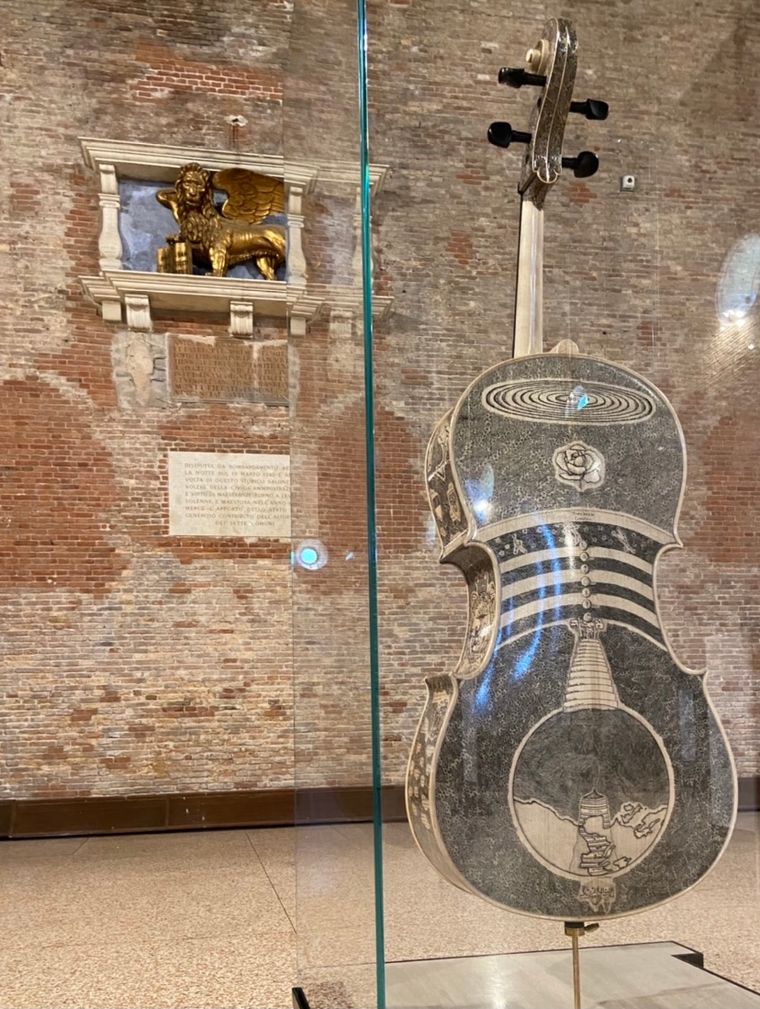 Exhibition of Dante's Violins by Leonardo Frigo Basilica Palladiana