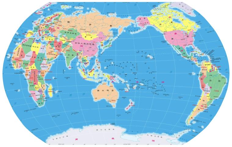 China flat map by The Chinese Language Institute