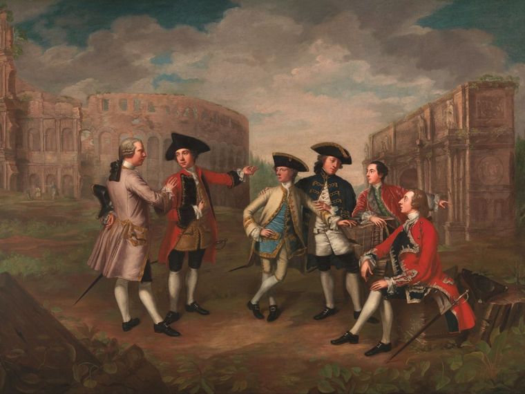 British gentlemen in Rome while on the Grand Tour, c.1750