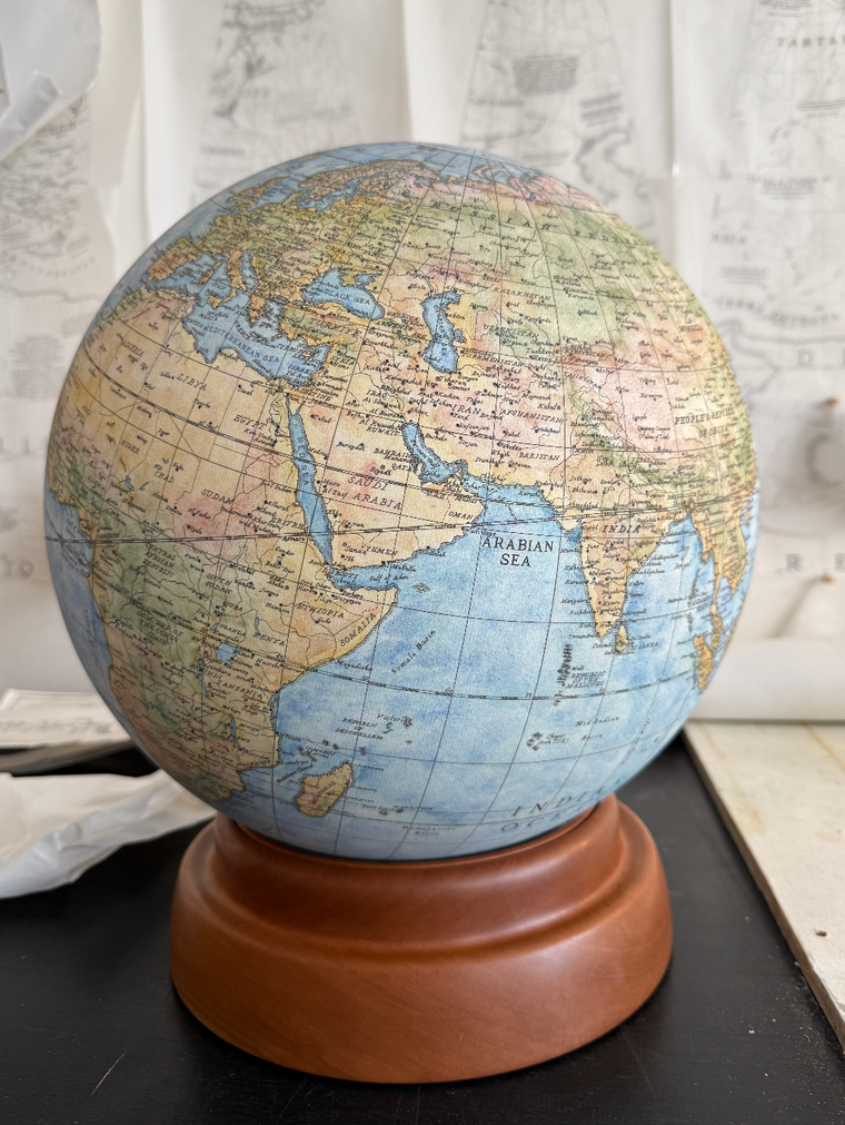 Complete handmade globe