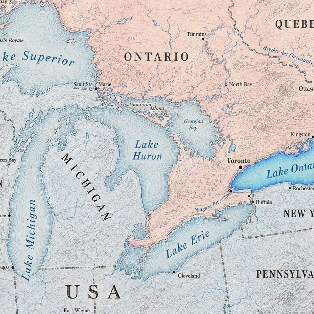 Lake Ontario Map