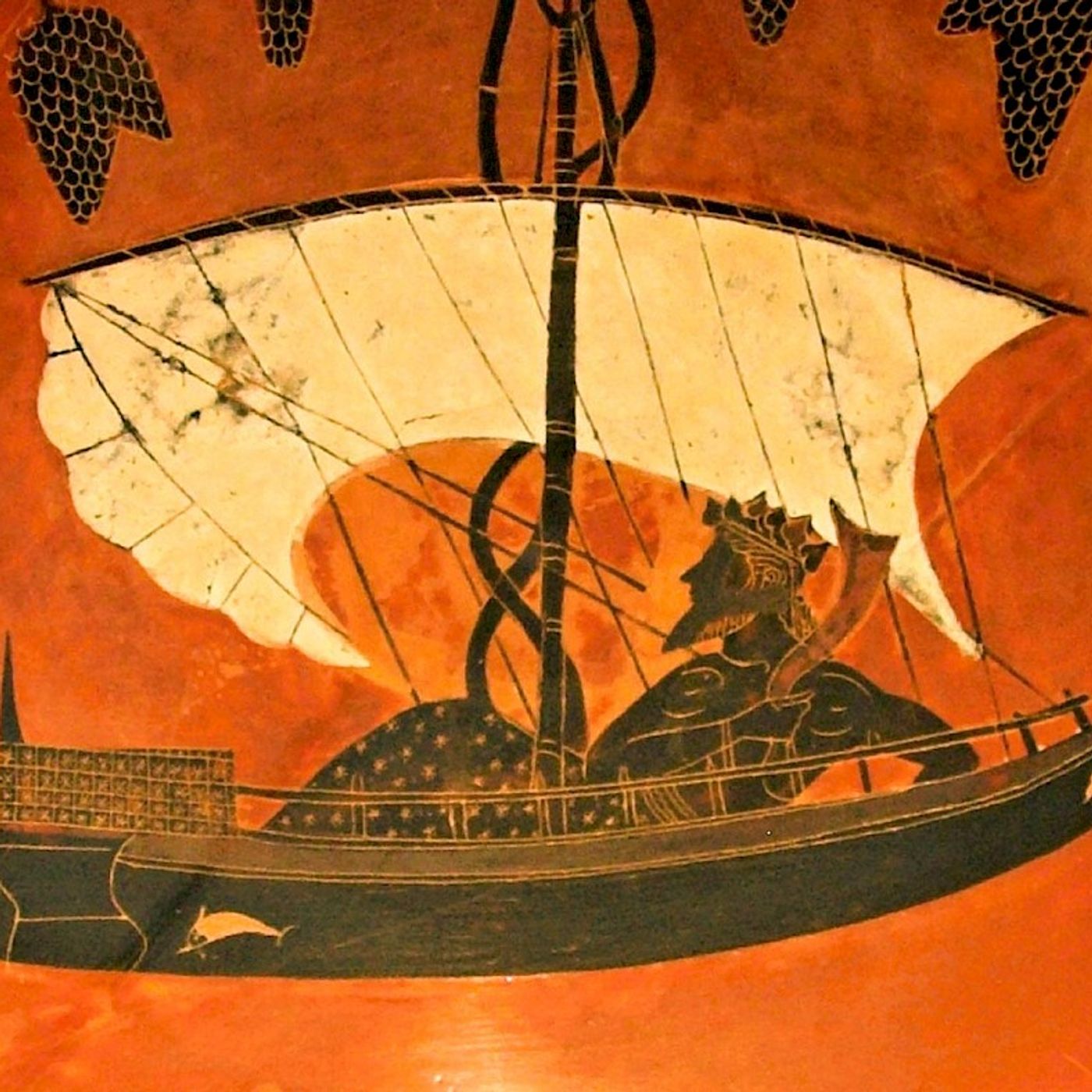 Roman mosaic depicting Odysseus at Skyros unveiling the disguised Achilles - La Olmeda, Pedrosa de la Vega, 5th century AD