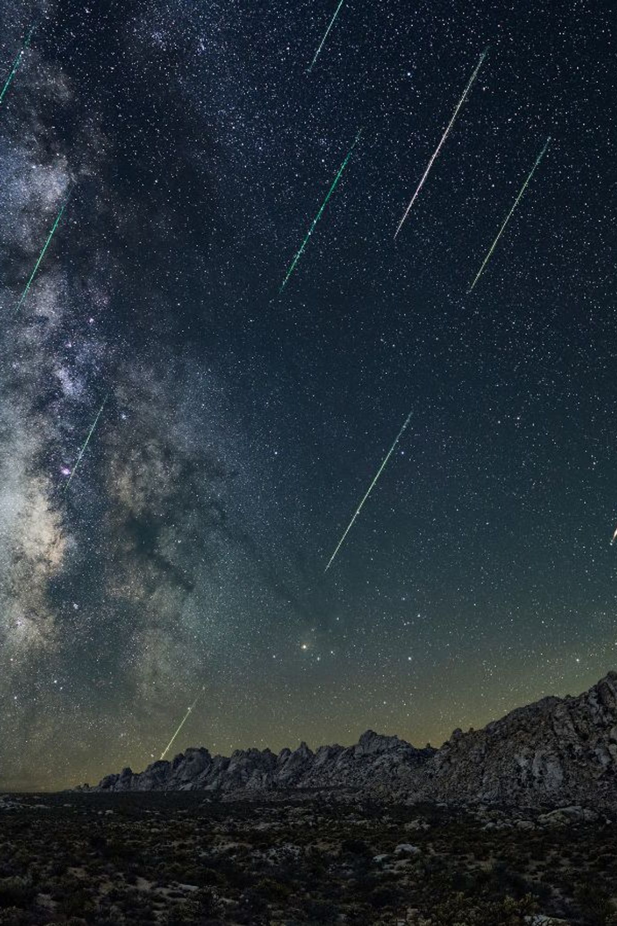 Perseids as seen from the Mojave National Preserve, California