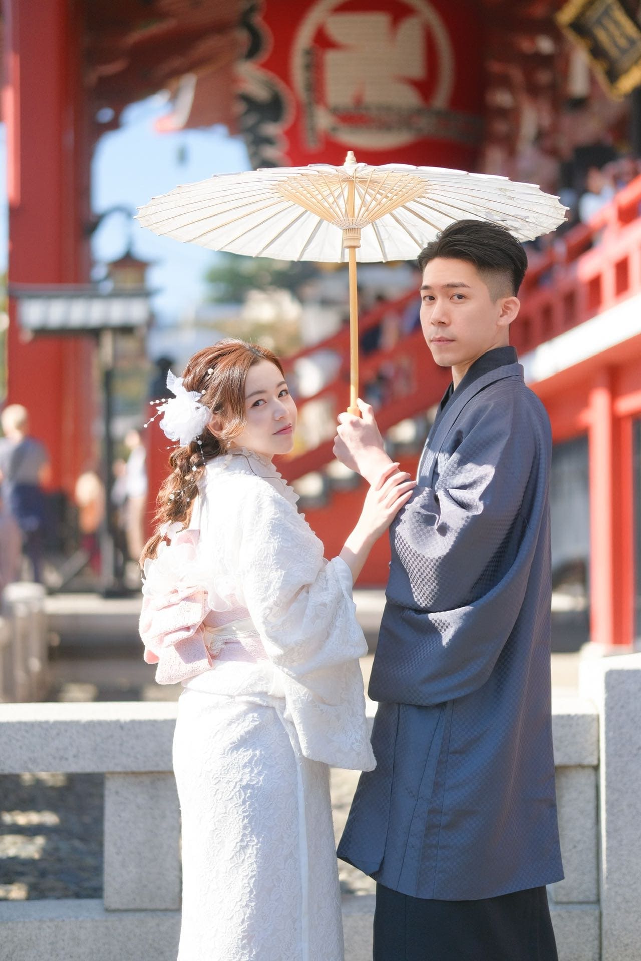 Lace and Antique Kimono Style | Couple Discount Hair styling