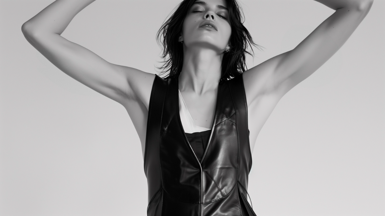 Model showcasing Alt Leather 