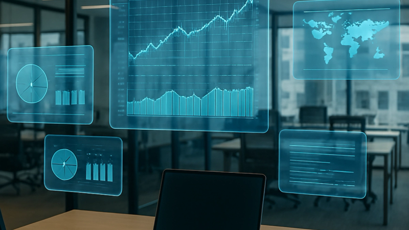Stock image of tech software and anlaysis screen