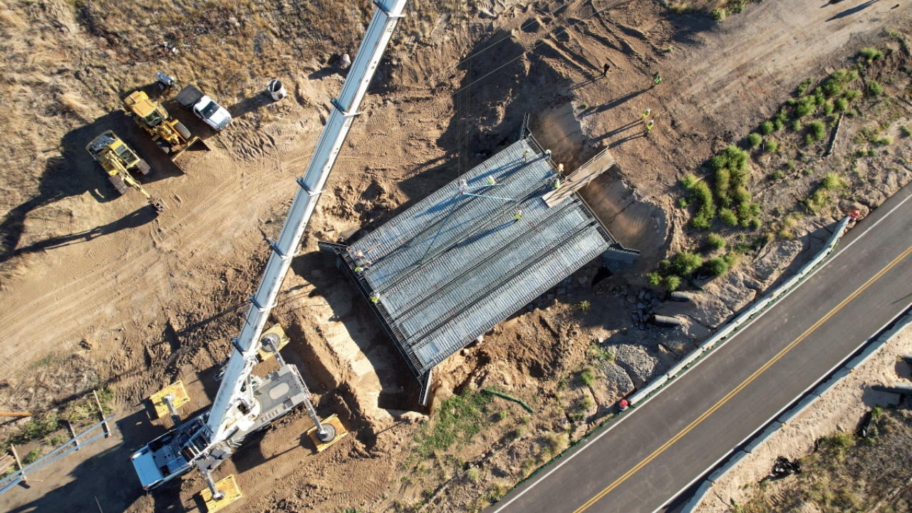Concrete being constructed