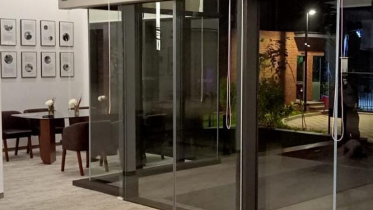 Stock image of Sliding glass door