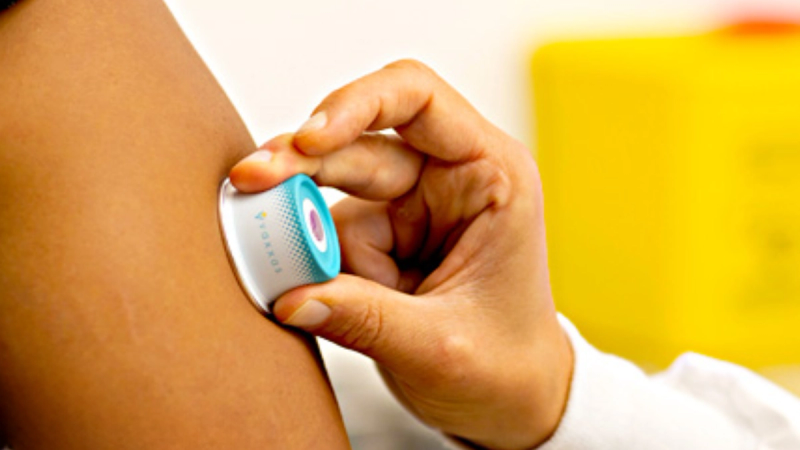 Vaccine being delivered