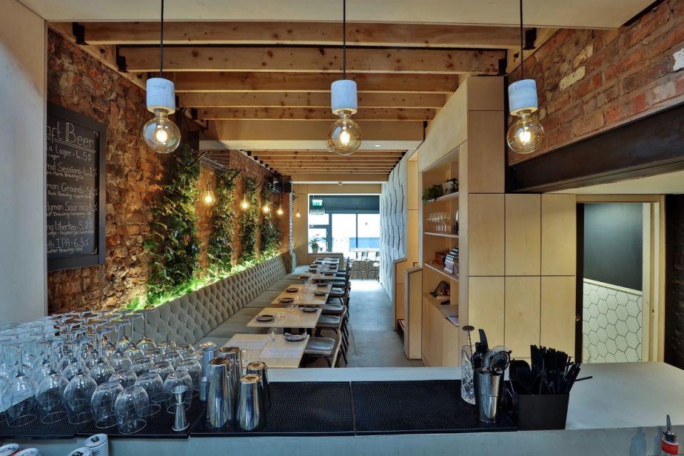 A finished restaurant interior in Liverpool.