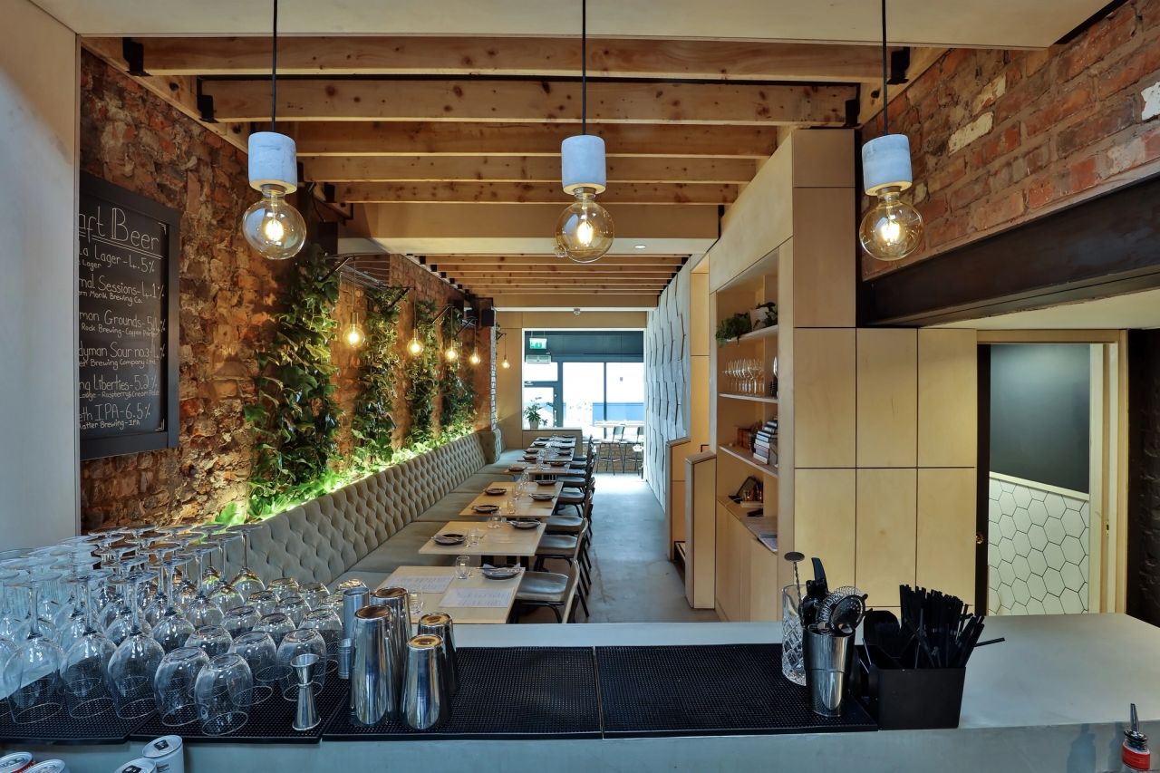 A finished restaurant interior in Liverpool.