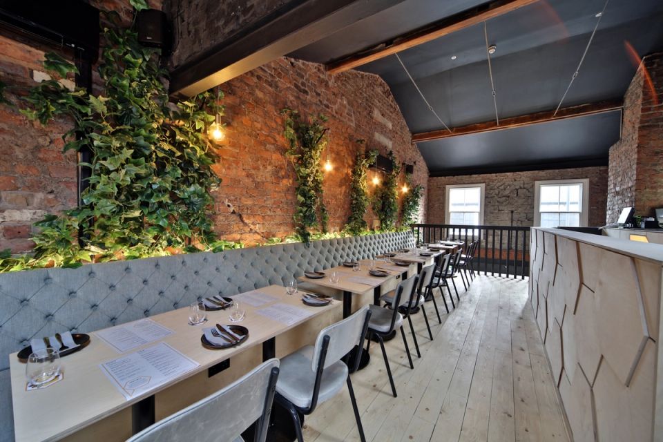 A finished restaurant fit-out in Liverpool.