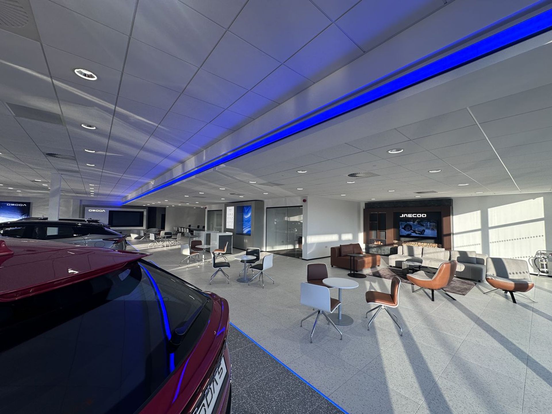 The refurbished Peoples Cars showroom in Speke, Liverpool.
