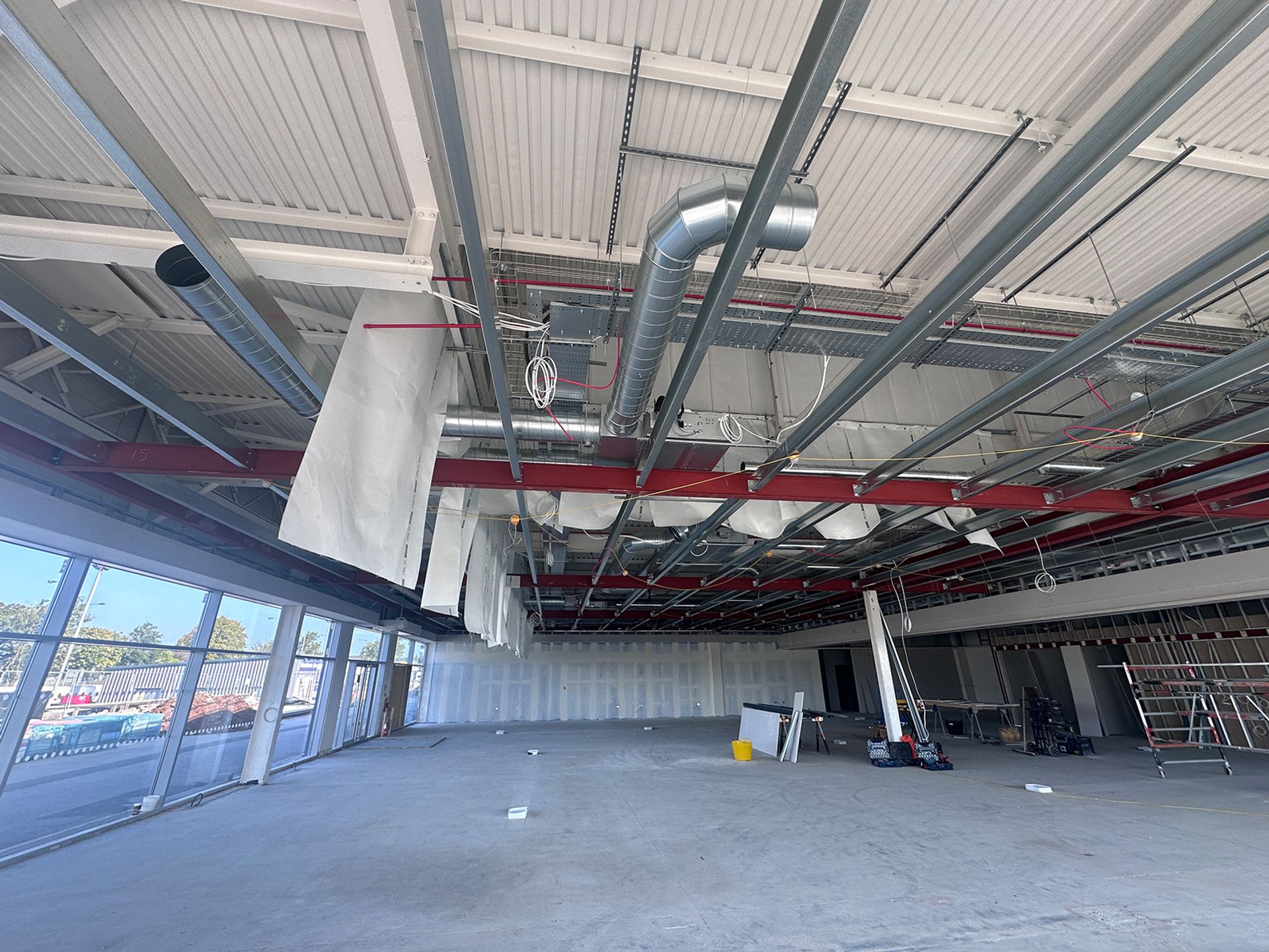 The showroom floor part way through the fit-out.