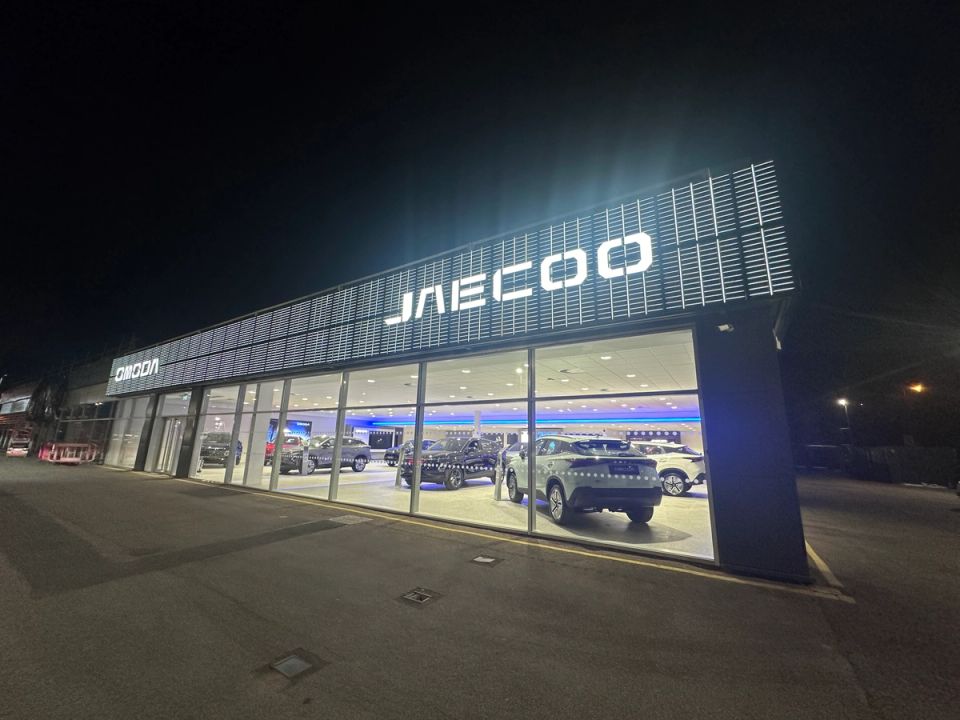 A completed car showroom fit-out in Liverpool.