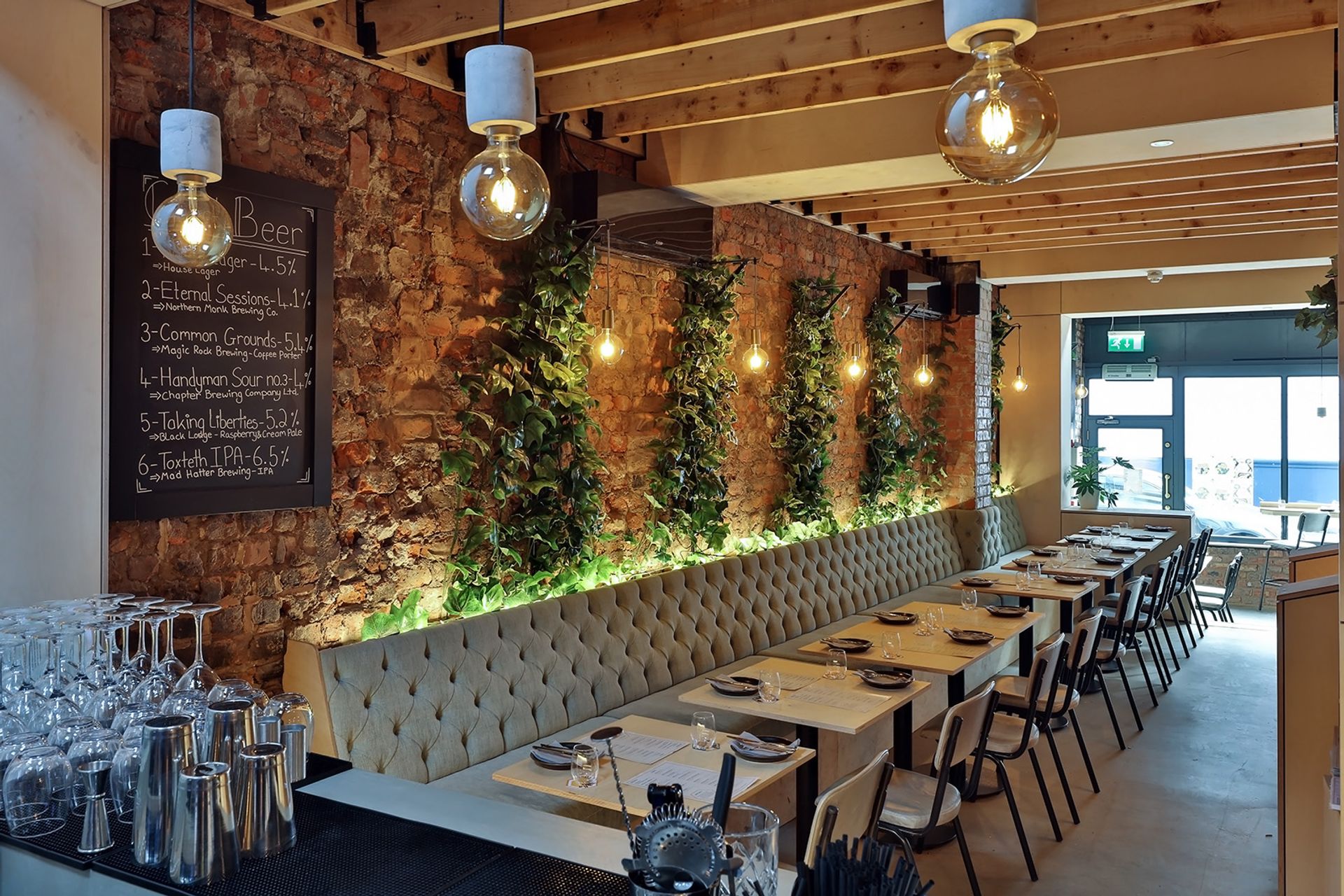 The finished restaurant at Hafla Hafla on Lark Lane, Liverpool.