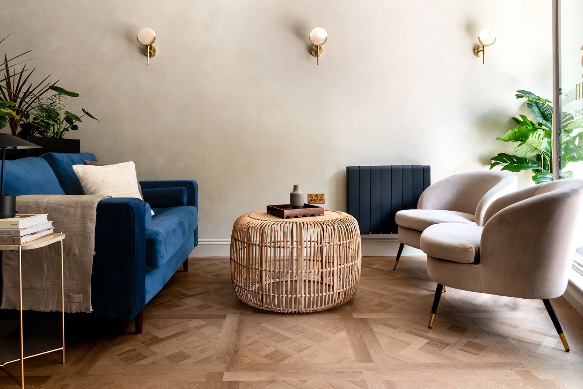 A finished apartment interior inside the converted listed building.
