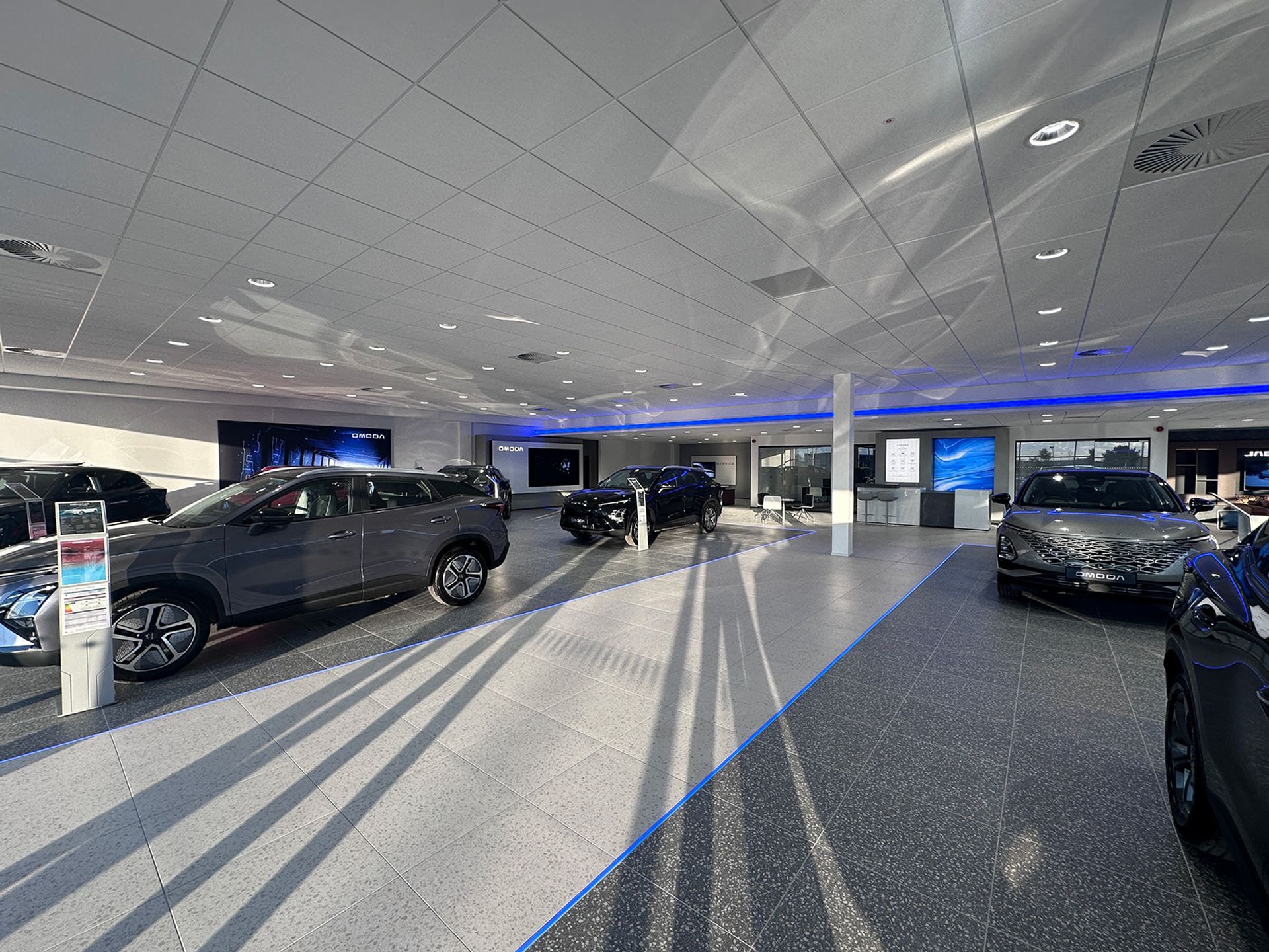 The finished interior at Peoples Cars, Speke, Liverpool.