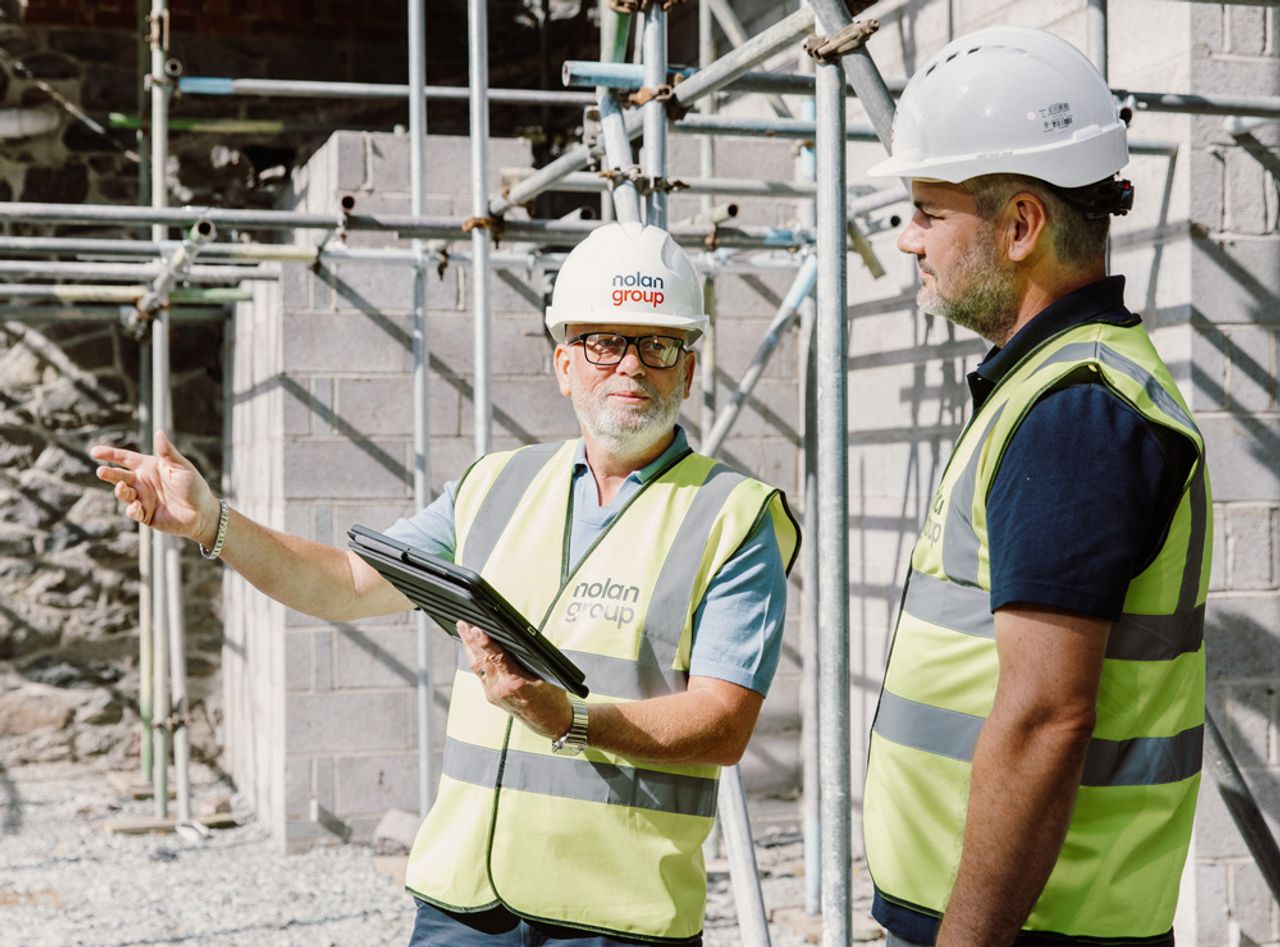 The site team discussing progress during a project.