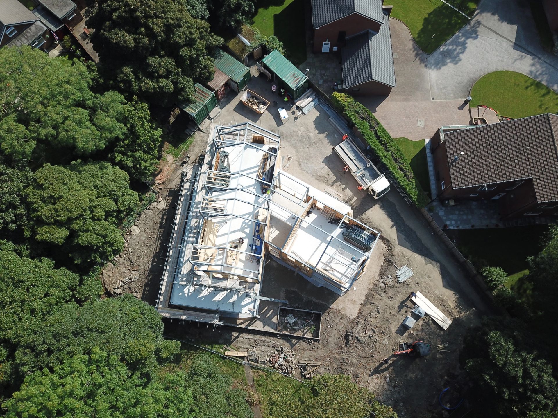 A Bolton construction site seen from above.