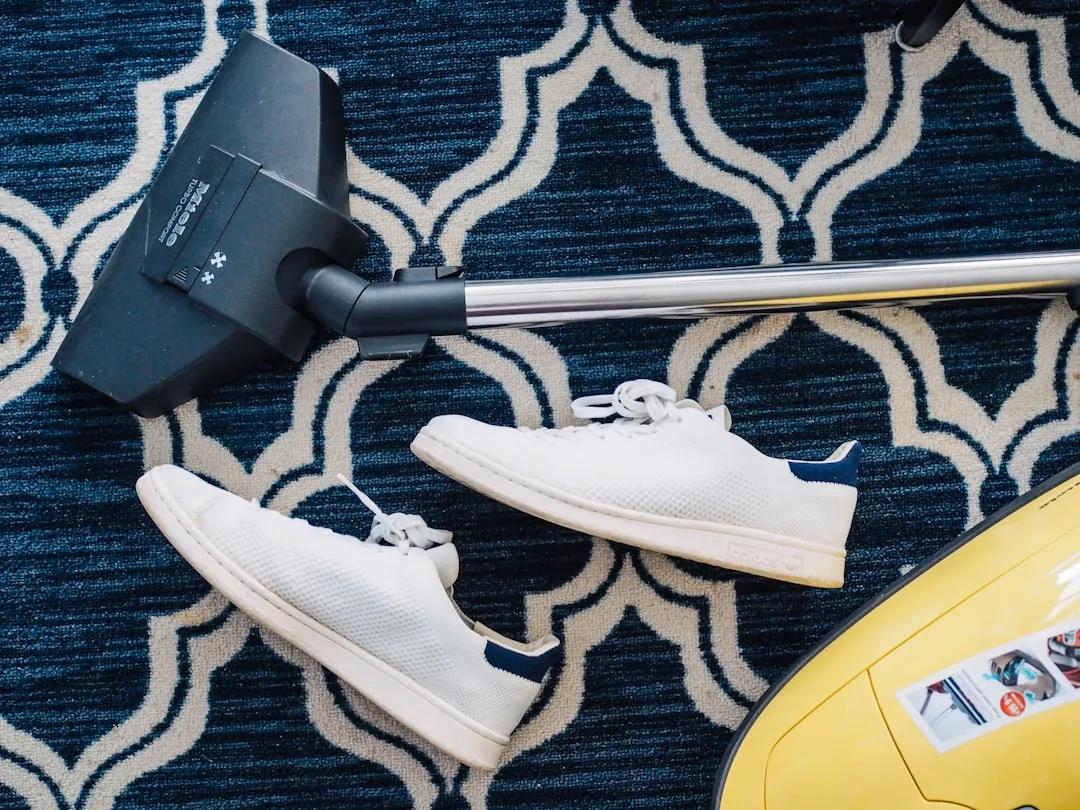 Vacuum cleaner on a carpet