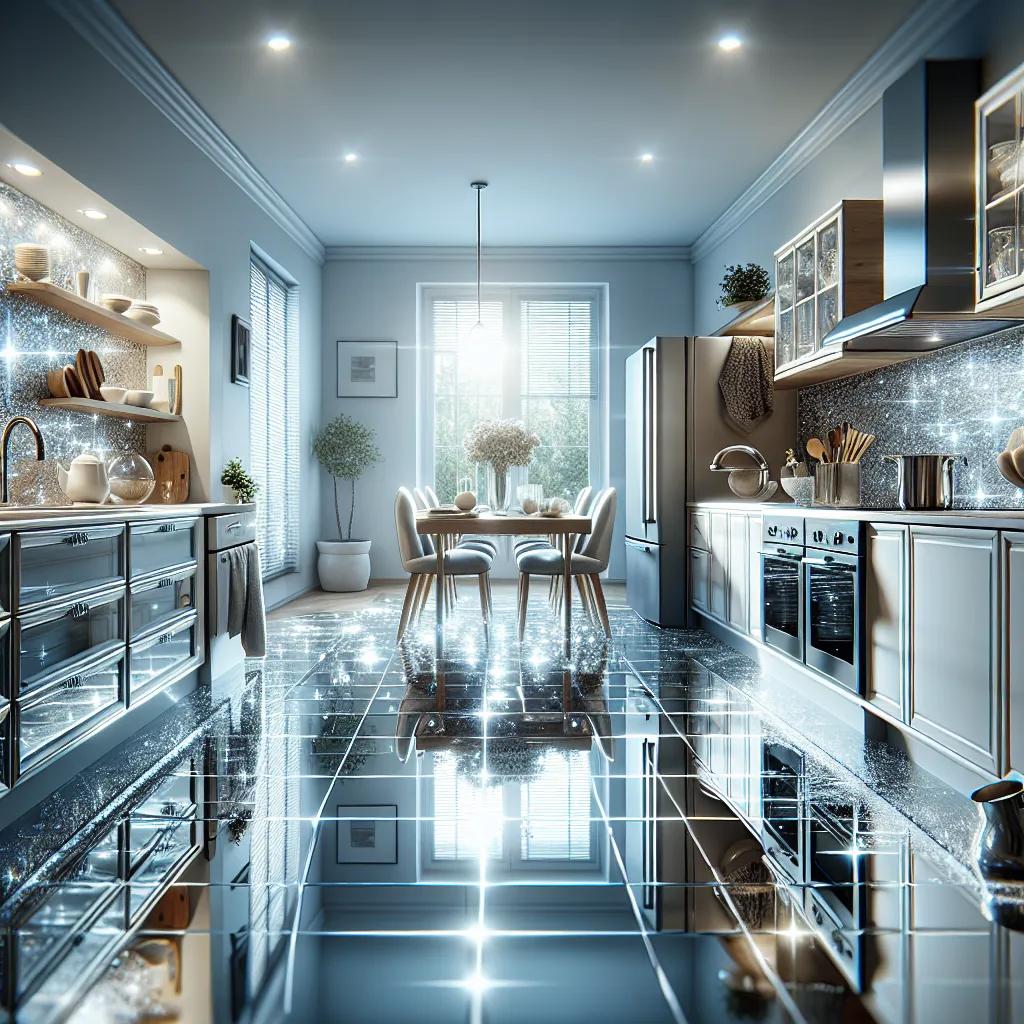 A shiny, clean kitchen post-cleaning service
