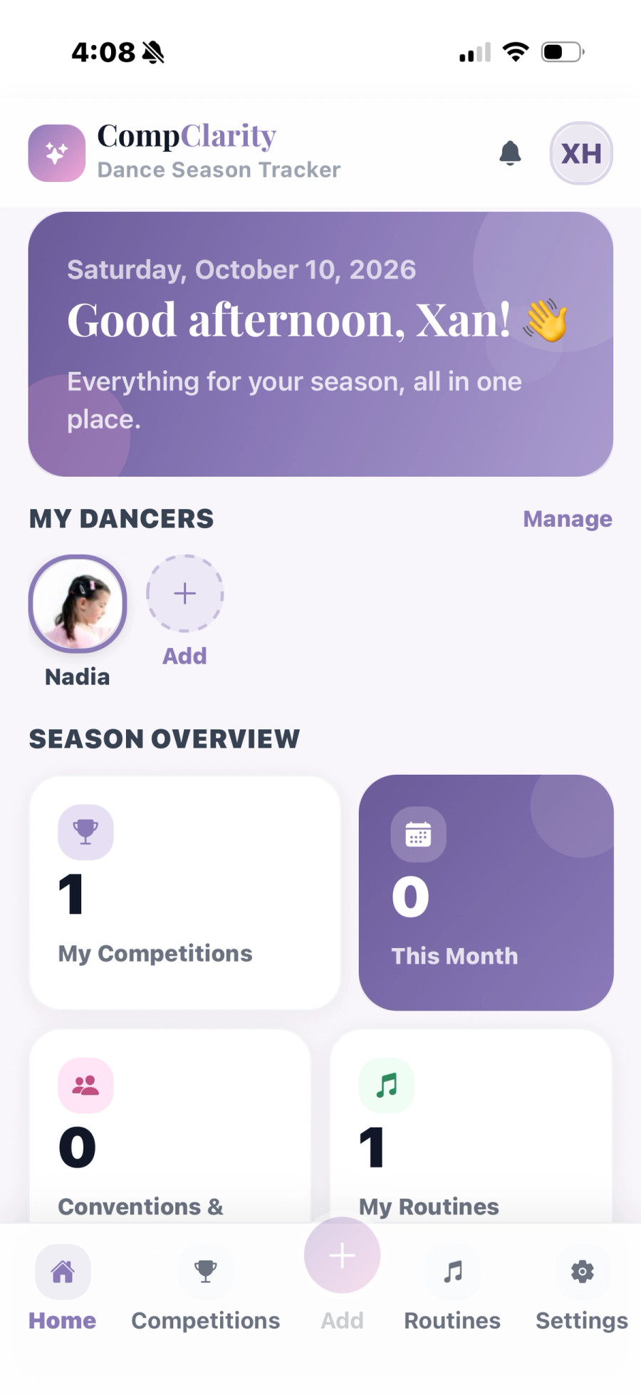CompClarity native iOS app screenshot