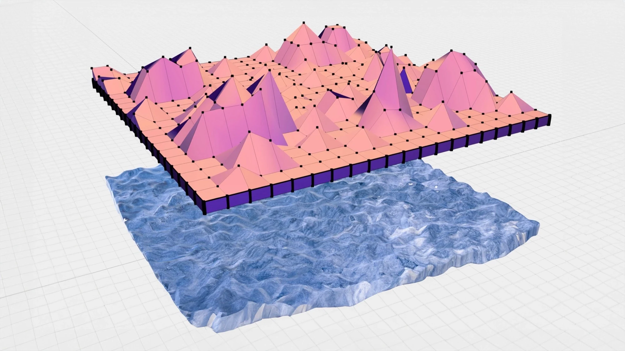 Early prototype of our 3D ice model