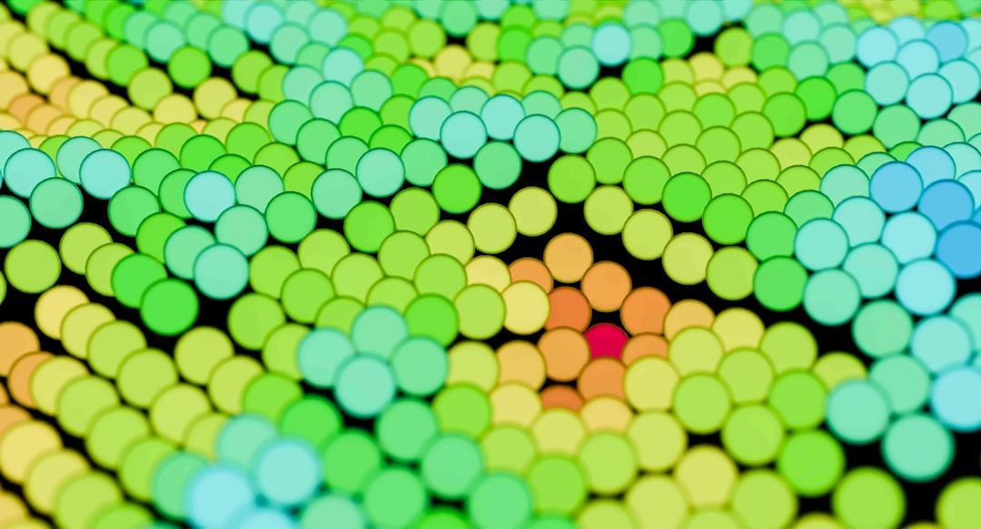 Visualisasi pola warna heatmap yang menggambarkan konsep hot dan cold number pada paito