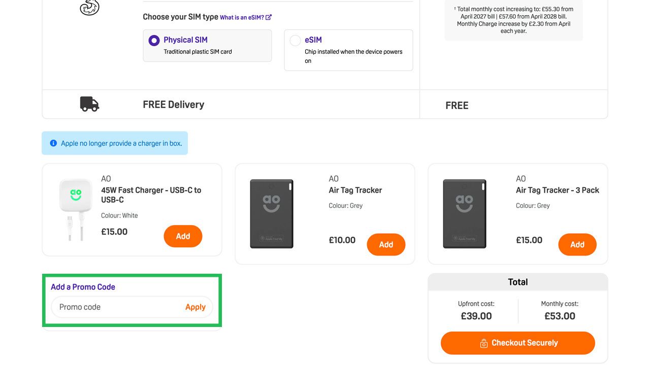 Where to enter your Affordable Mobiles discount code