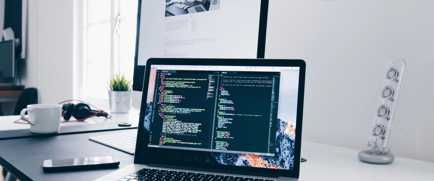 a laptop on the task