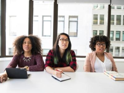 Women sitting at a desk