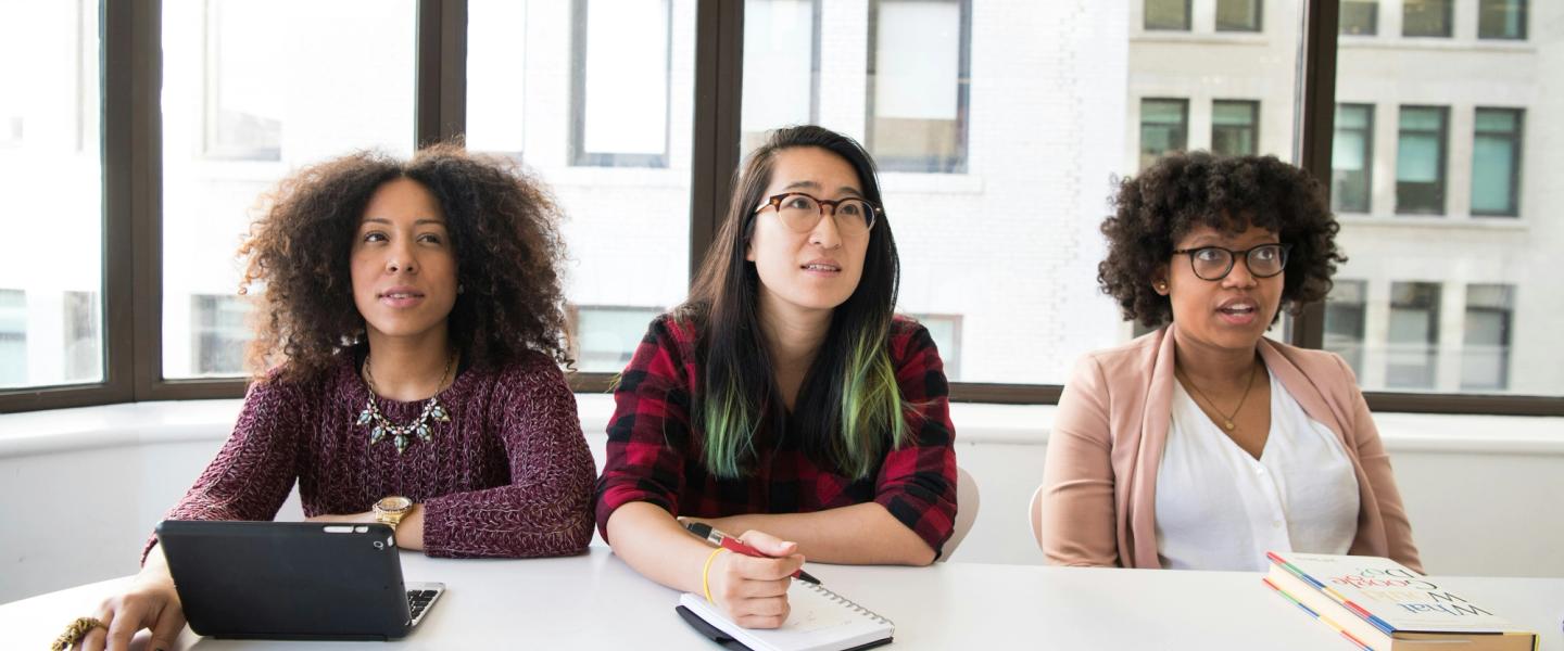 Women sitting at a desk