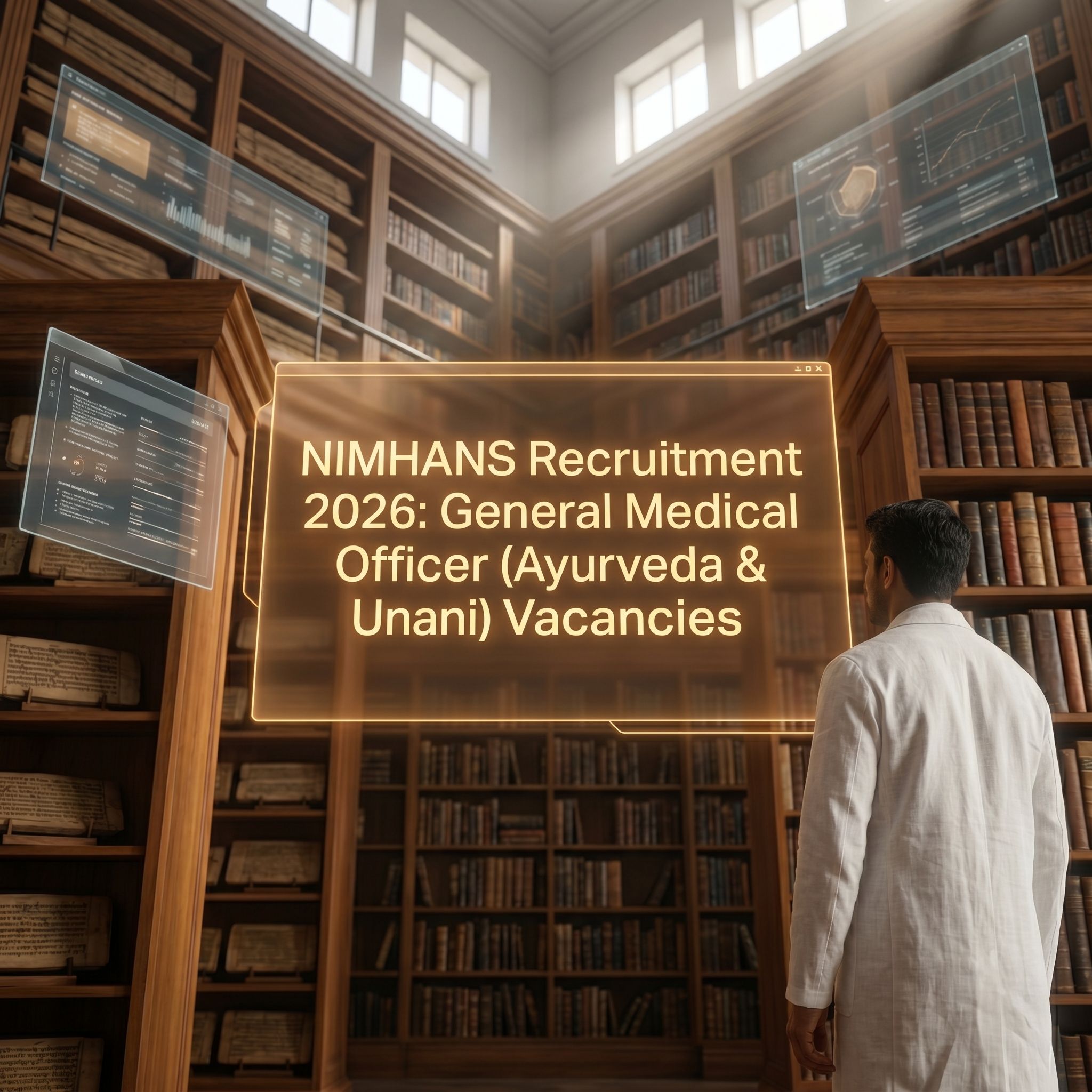 NIMHANS Recruitment 2026: General Medical Officer (Ayurveda & Unani) Vacancies - Apply Now