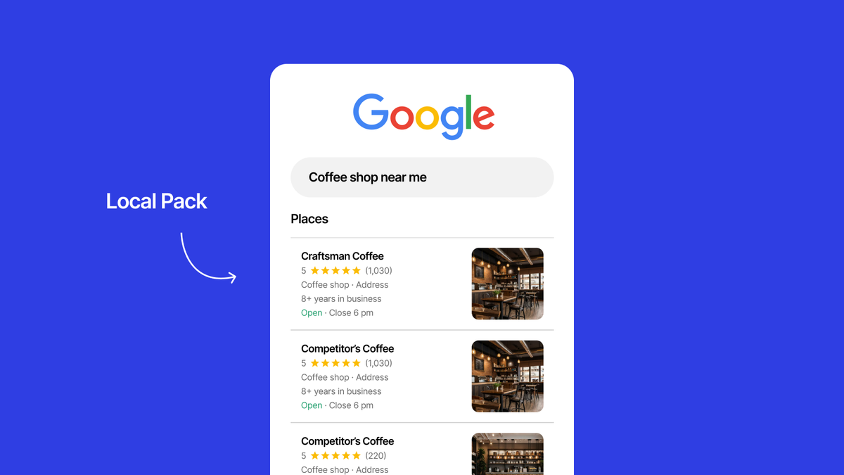 Google local pack example