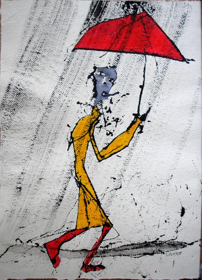sous la pluie