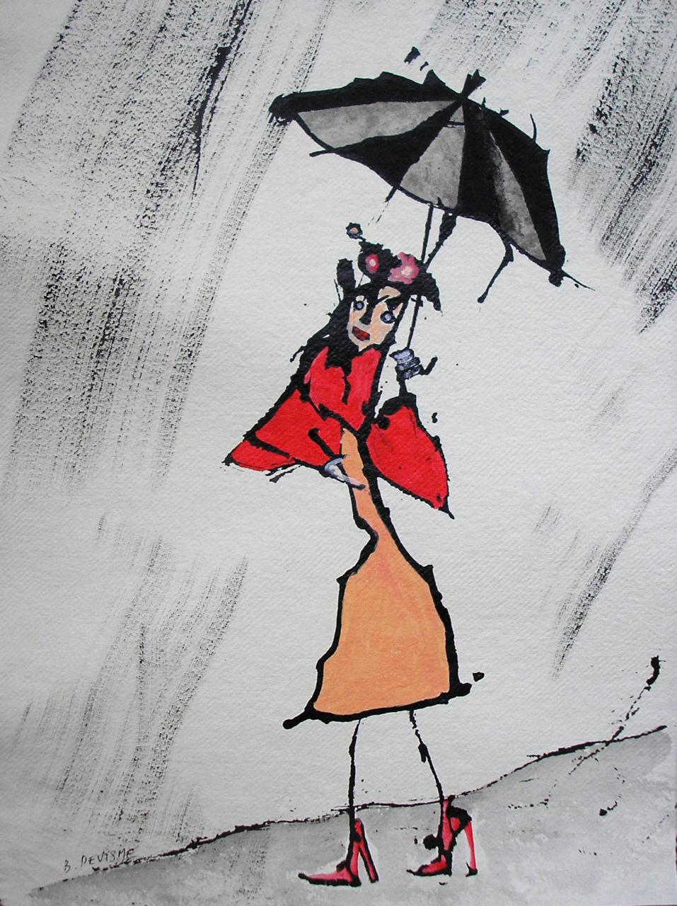 oisive sous la pluie
